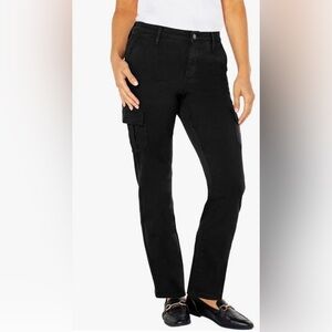 Well Worn Women's High Rise Tencel Blend Cargo Pants - US 12